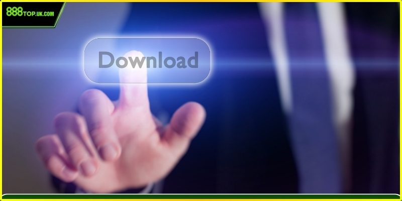Giao diện tải app 888Top trên điện thoại di động